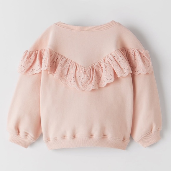 NWT Zara Baby Swiss Embroidered Ruffle Sweater size 3-6 months - Picture 2 of 6